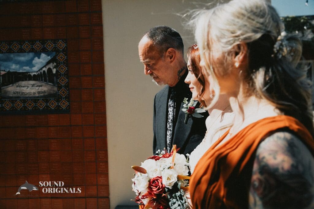 The entrance of the bride at Stoney Ridge Villa Wedding
