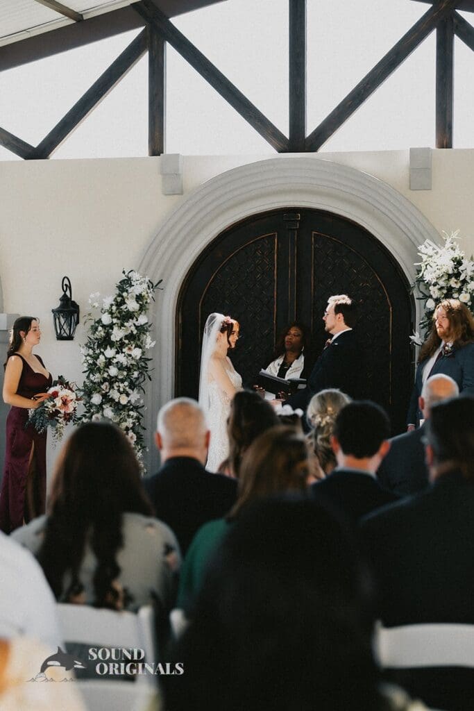 Romantic shot of Stoney Ridge Villa Wedding ceremony