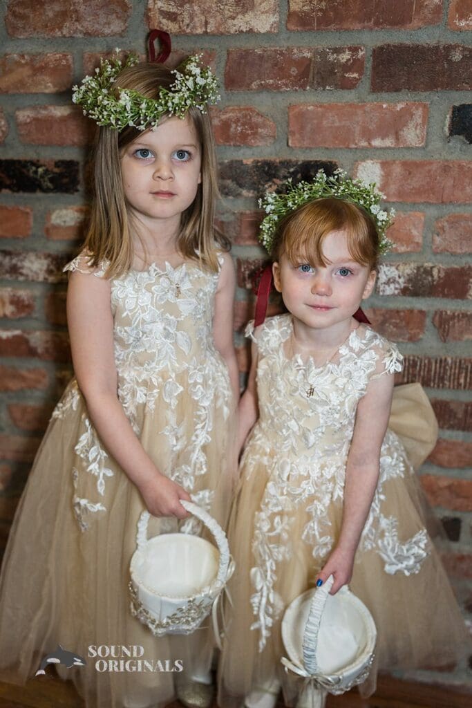 Flower girls look pretty at Historic 1625 Tacoma Place Wedding