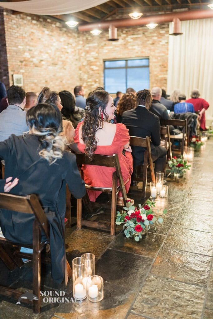Guests looking all pretty at the Historic 1625 Tacoma Place Wedding