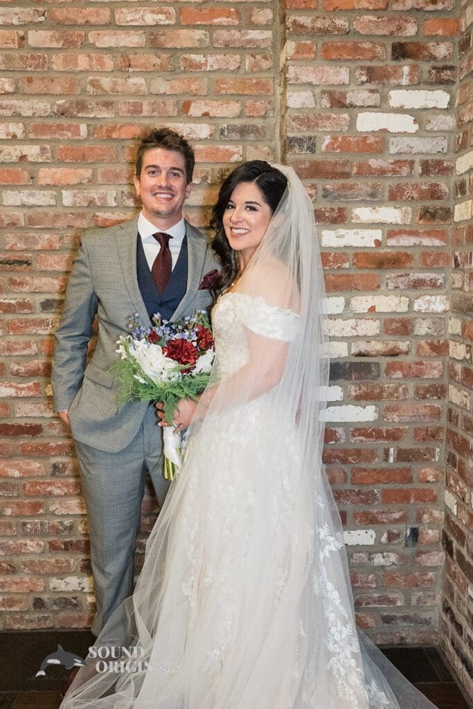 Bride and groom looking beautiful in the Historic 1625 Tacoma Place Wedding