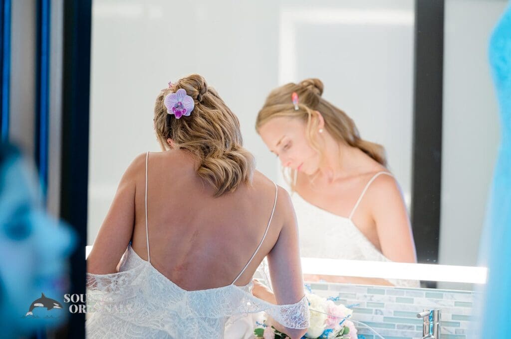 The bride to be at The Palms Hotel & Spa Wedding