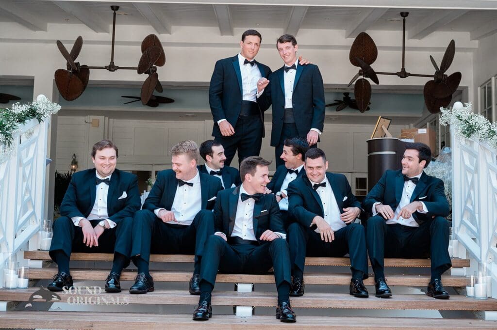 The groom and his groomsmen at The Palms Hotel & Spa Wedding
