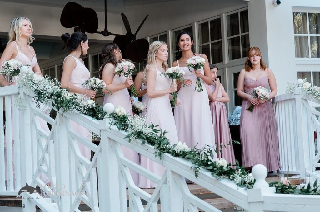 The arrival of the bridesmaids at The Palms Hotel & Spa Wedding