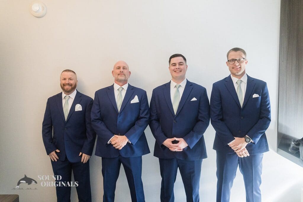 Groom's best men looking dazzling at Willow Heights Mansion