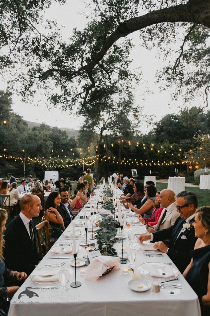 Happy guests take their seats in The Havens Country Club Wedding reception