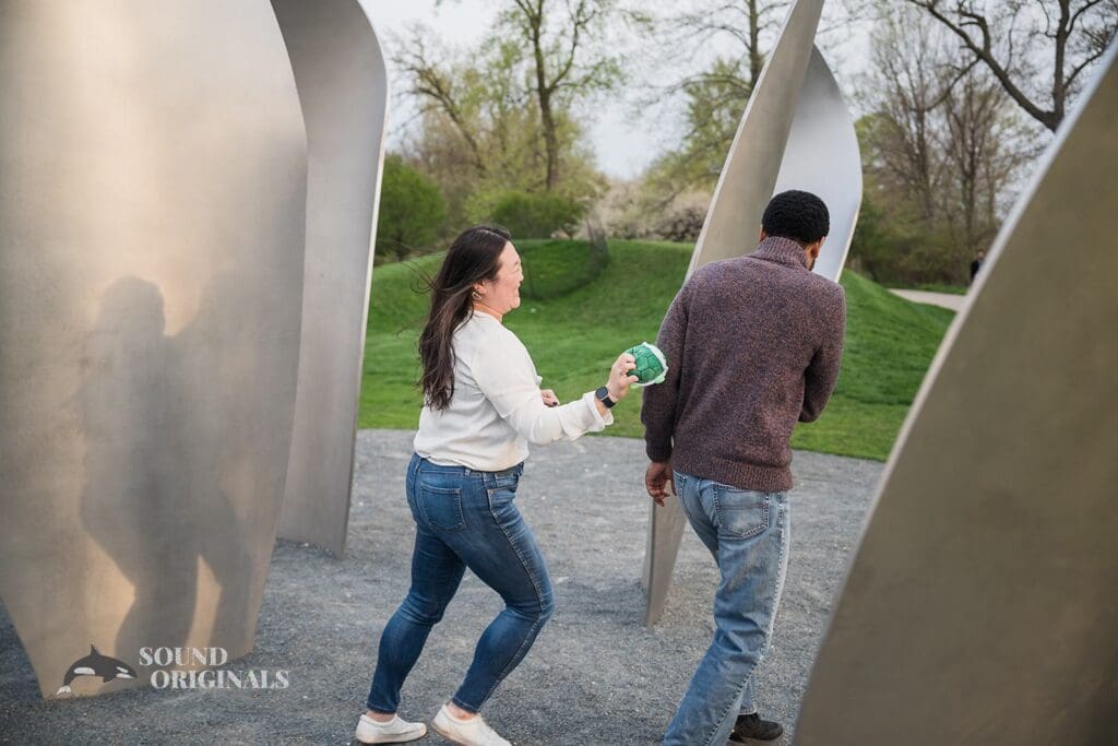 lady wins tag game at Osaka Garden