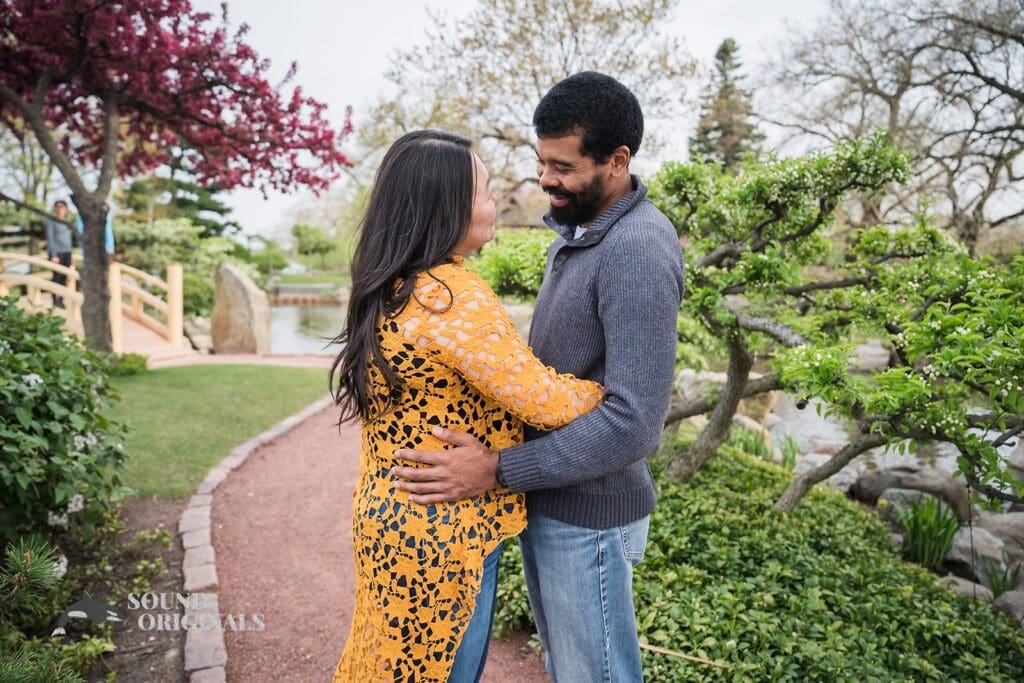 happy engagement at Osaka Garden