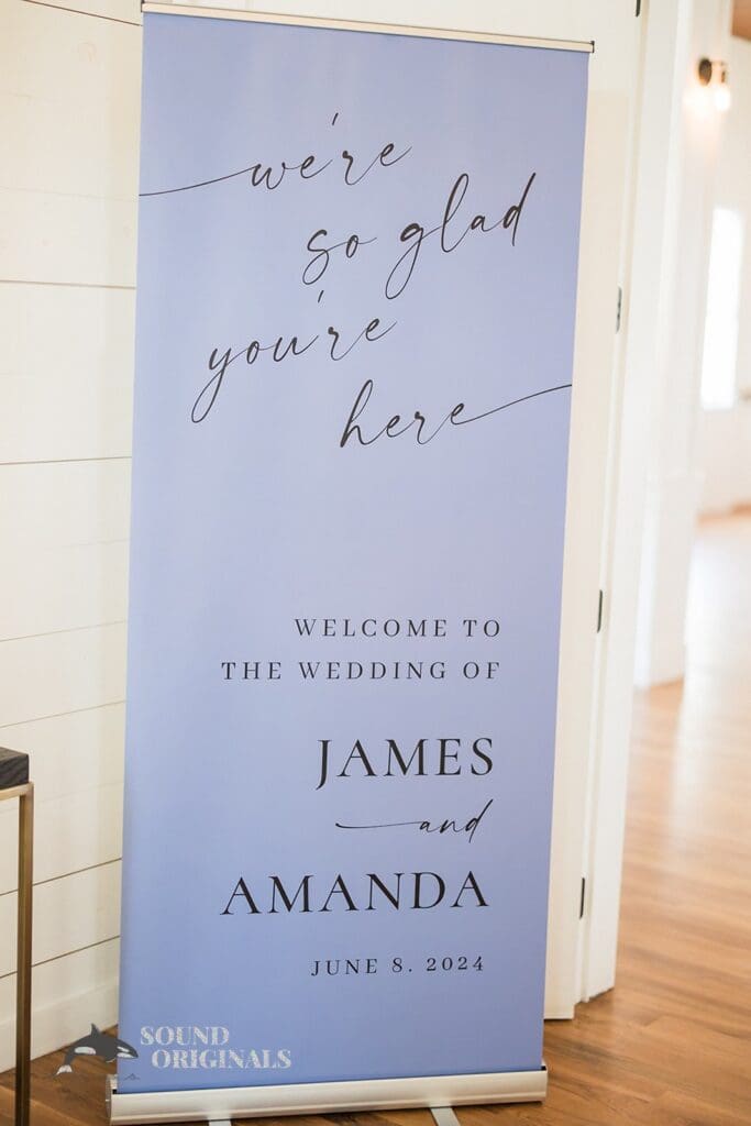 Pretty wedding welcome card at The Cliff House Dallas Wedding