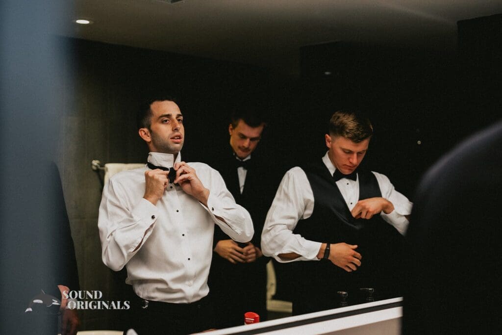 The Groom and his Groomsmen Getting Ready for The Carlisle Room Wedding