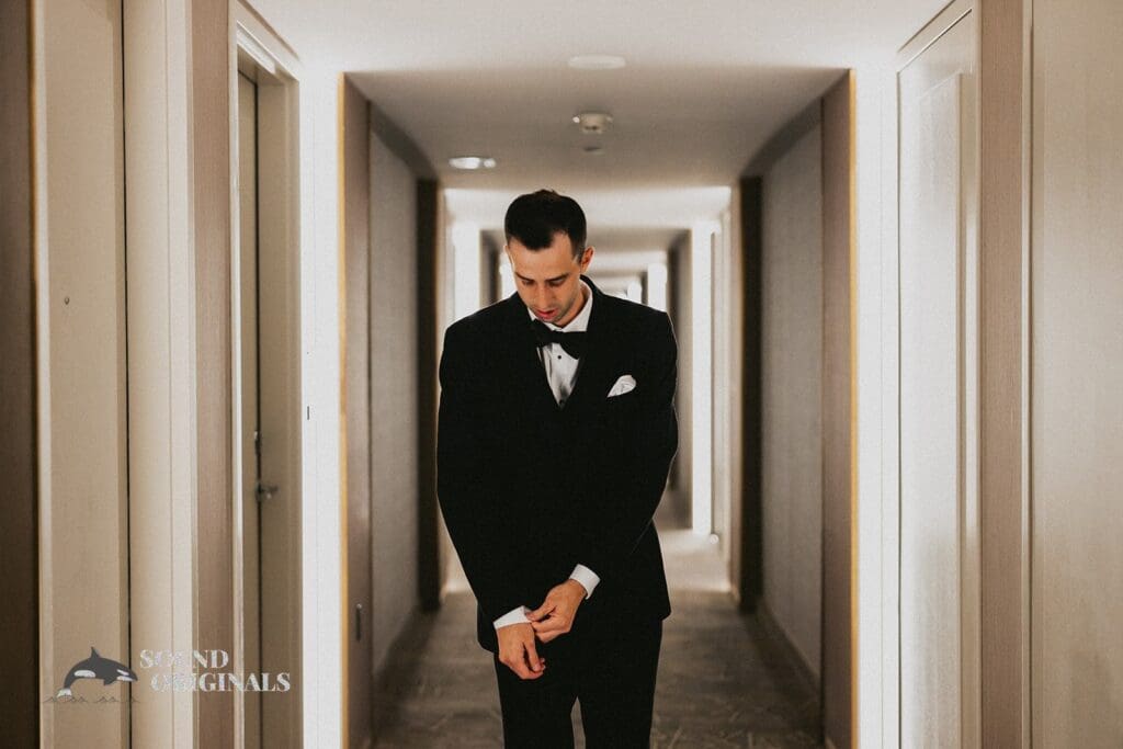 The Groom Ready for The Carlisle Room Wedding