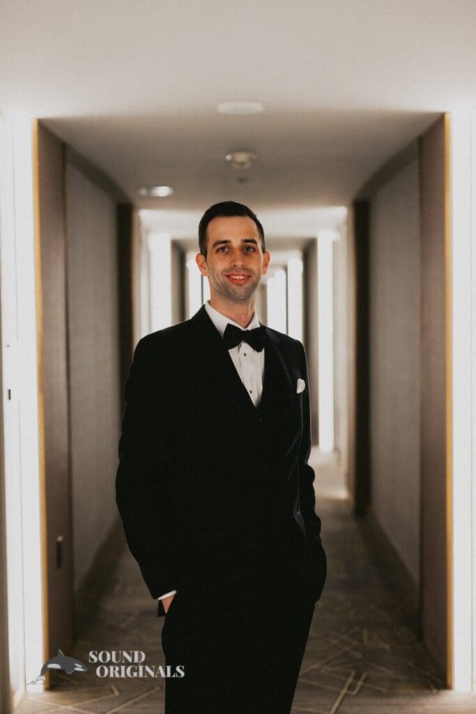 Smiling Portrait of the Groom at The Carlisle Room Wedding