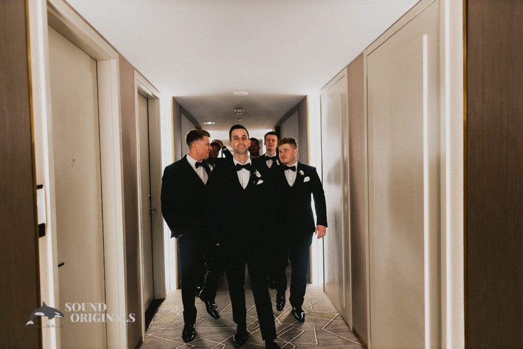 The Groom and his Groomsmen at The Carlisle Room Wedding