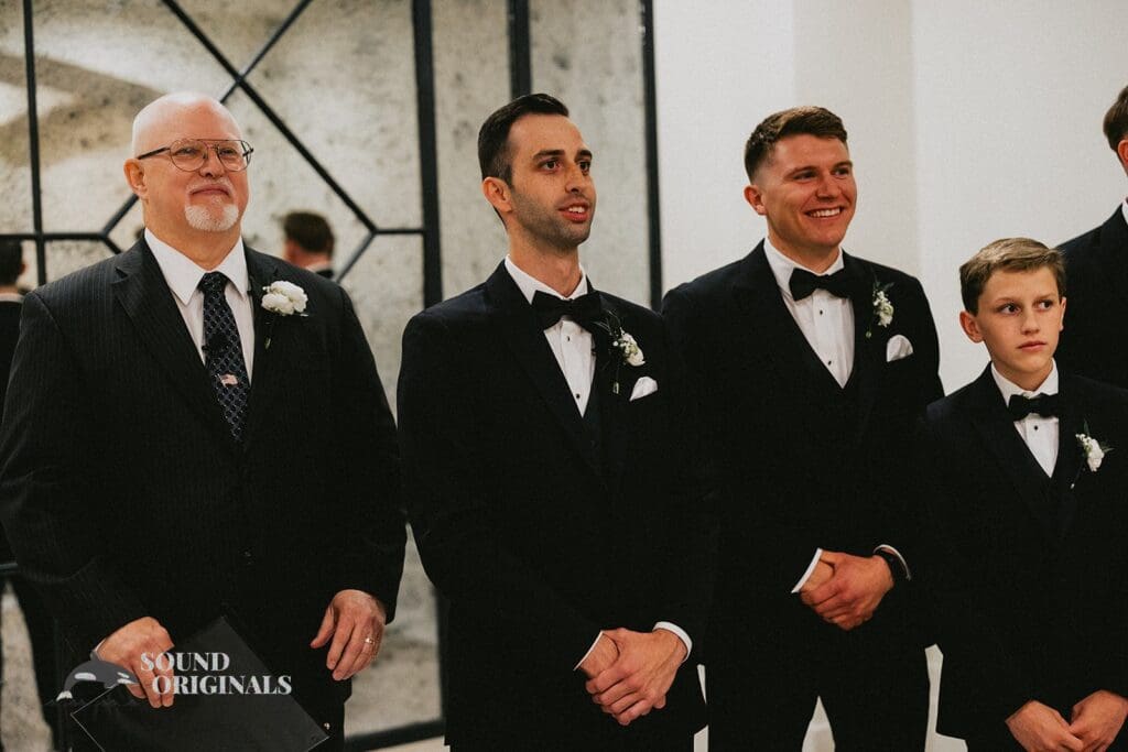 The Groom Waiting for his Bride at The Carlisle Room Wedding