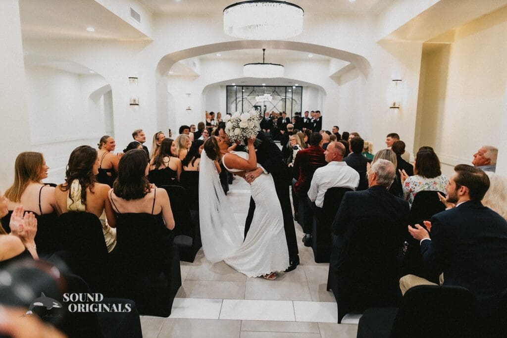 First Kiss at The Carlisle Room Wedding