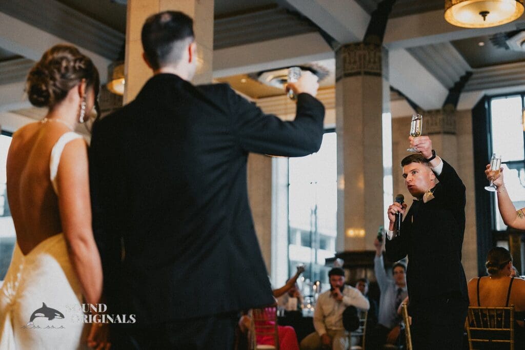 Raising a Toast to the Newlyweds at The Carlisle Room Wedding