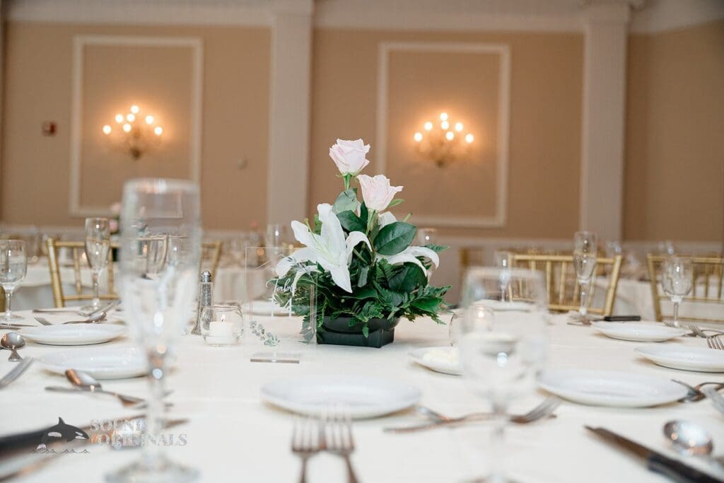 Centrepiece at The Abbington Distinctive Banquets Wedding