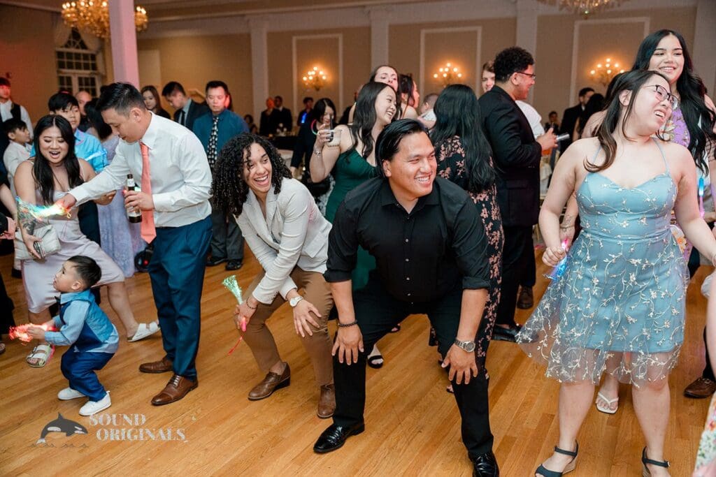Guests dancing at The Abbington Distinctive Banquets Wedding