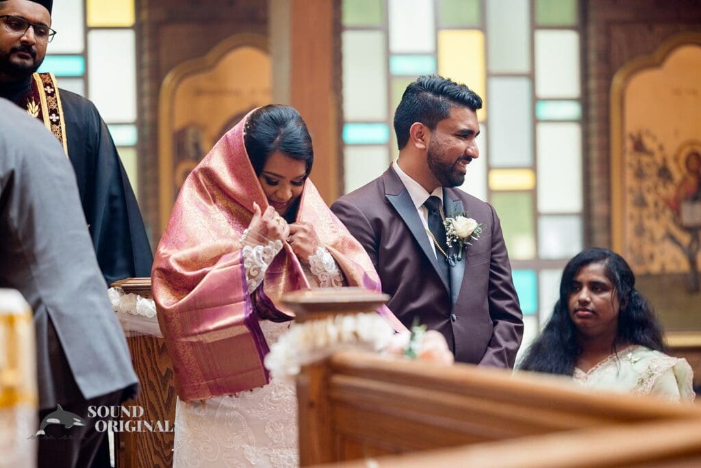 Smiling bride and groom at their Embassy Suites by Hilton Naperville Wedding