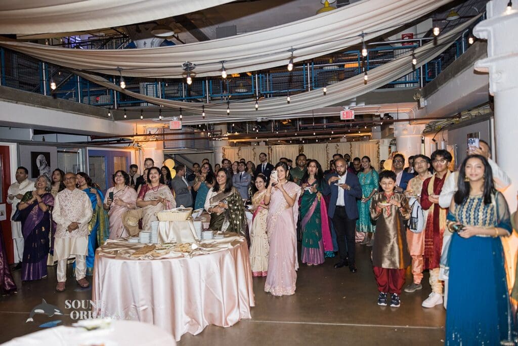 The guests gathered together at the Torpedo Factory Art Center Wedding