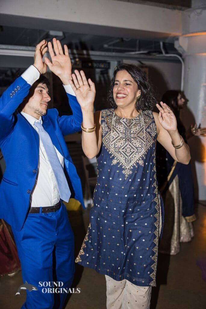 Wedding guests dancing at the Torpedo Factory Art Center Wedding