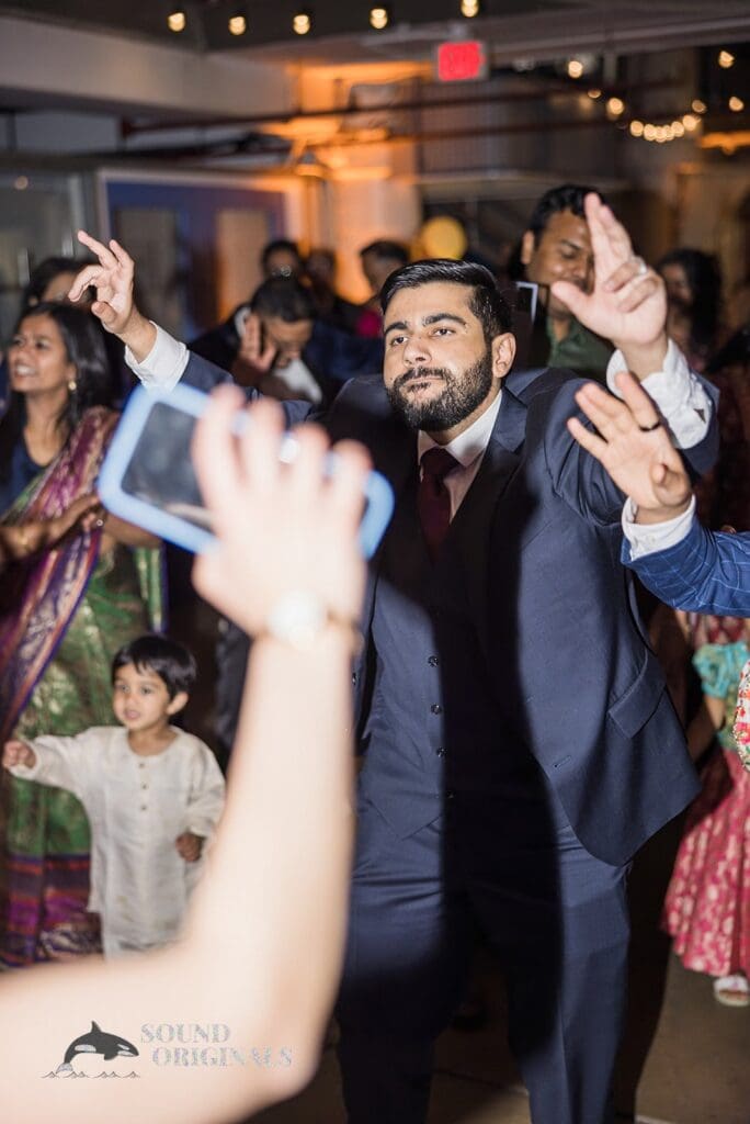 Guests enjoying the dance floor at the Torpedo Factory Art Center Wedding