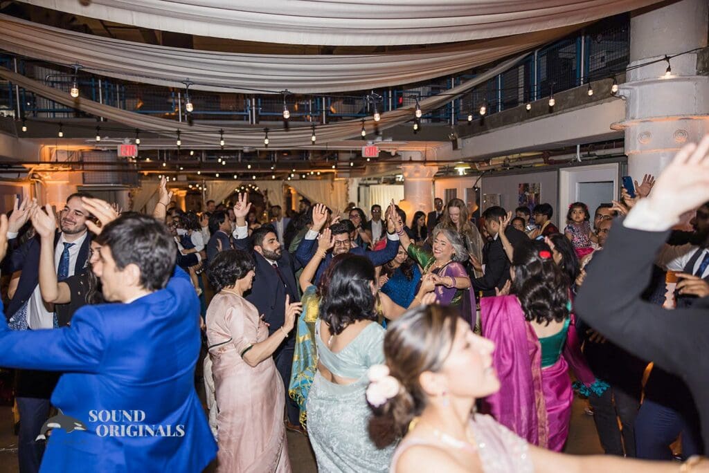 The dance floor at the Torpedo Factory Art Center Wedding