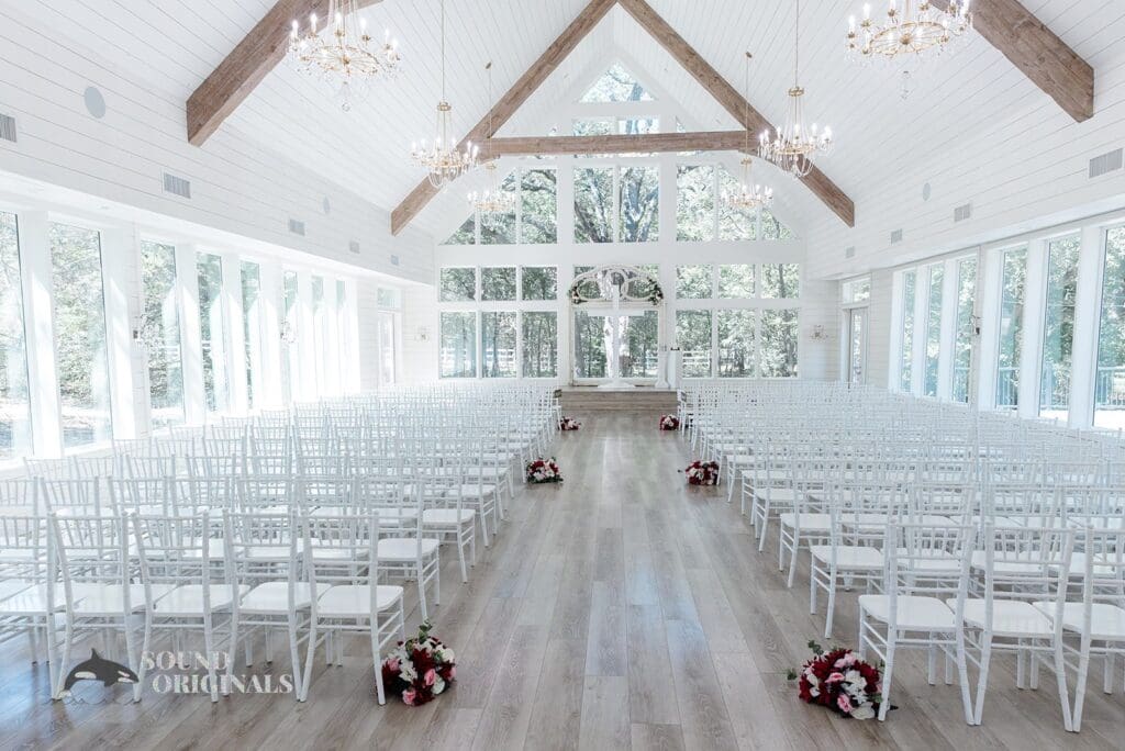 Photographer captures beautiful interior of The French Farmhouse ceremony hall