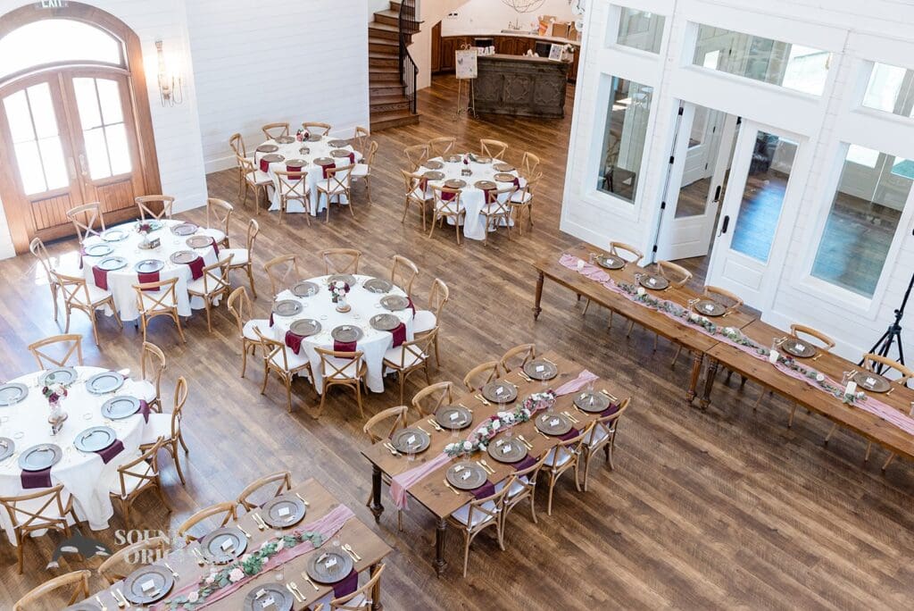 Classy wedding reception hall of The French Farmhouse