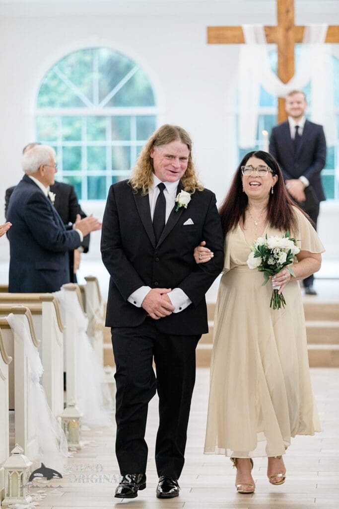 Harborside Chapel Wedding Bestman and Maid of Honor during the Harborside Chapel Wedding