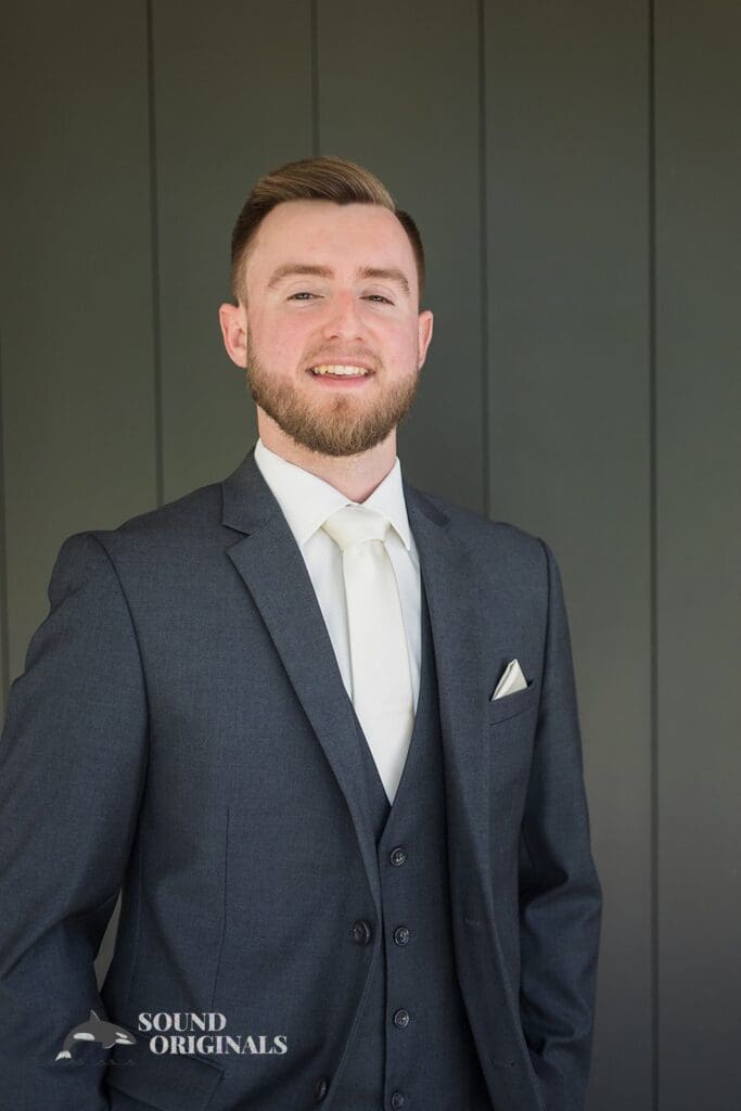 The groom looking dapper for The Oakley on the Lake Wedding
