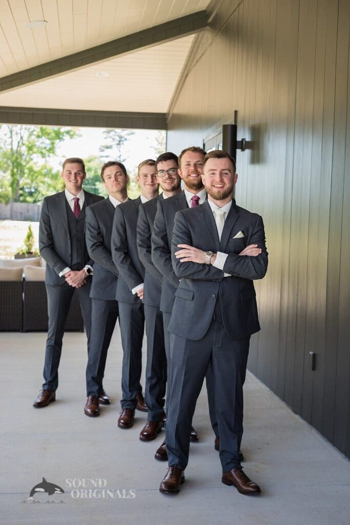 The groom and his groomsmen at The Oakley on the Lake Wedding