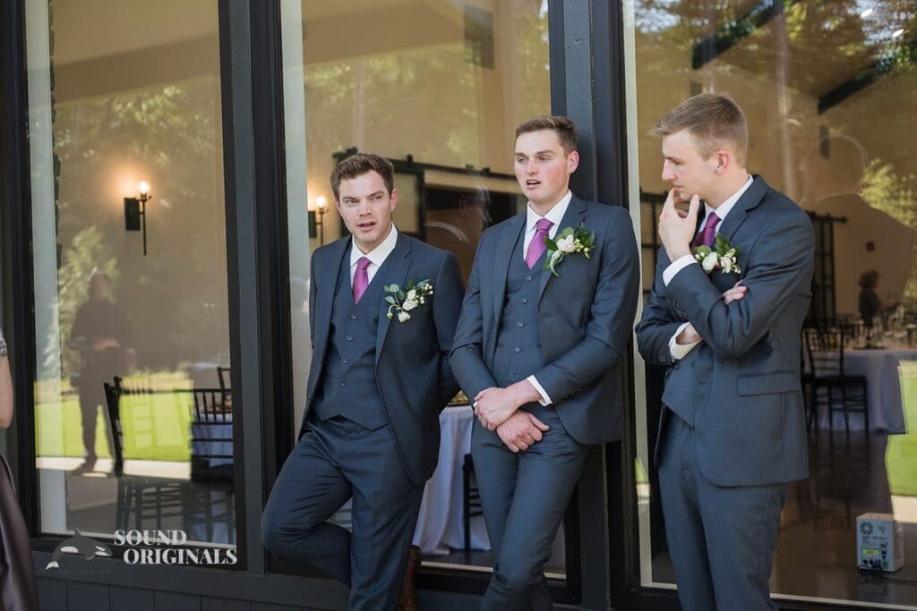 The groomsmen at The Oakley on the Lake Wedding