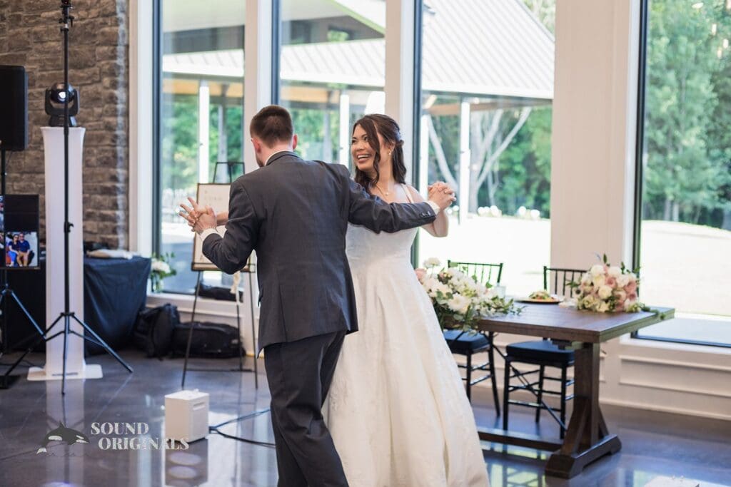 The first dance at The Oakley on the Lake Wedding