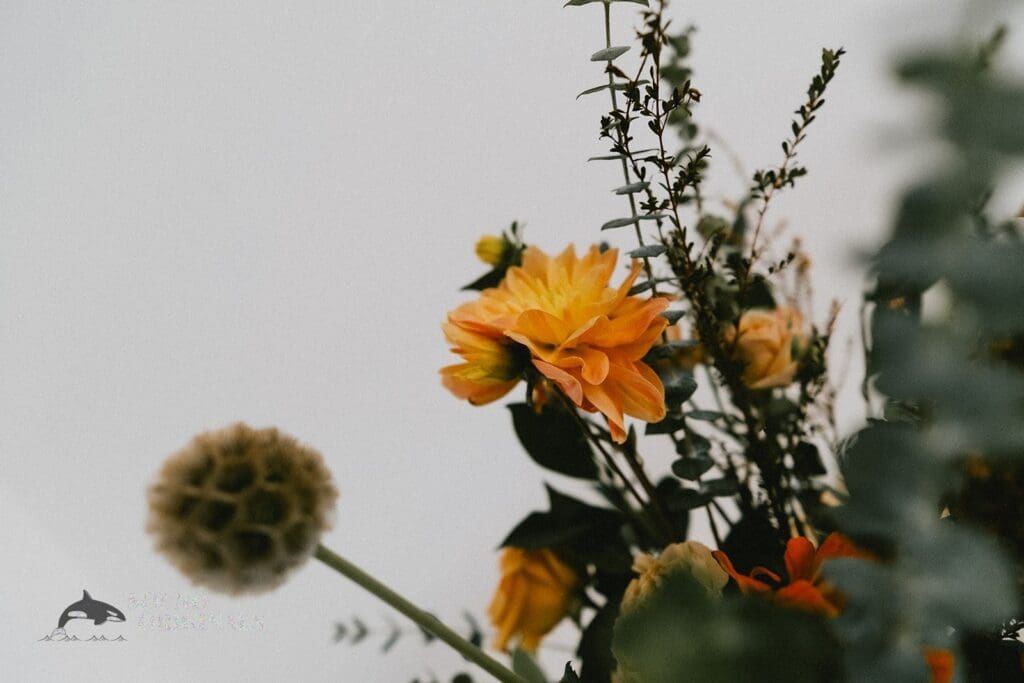 Radiant flowers sit pretty in Rembrandt Yard Wedding