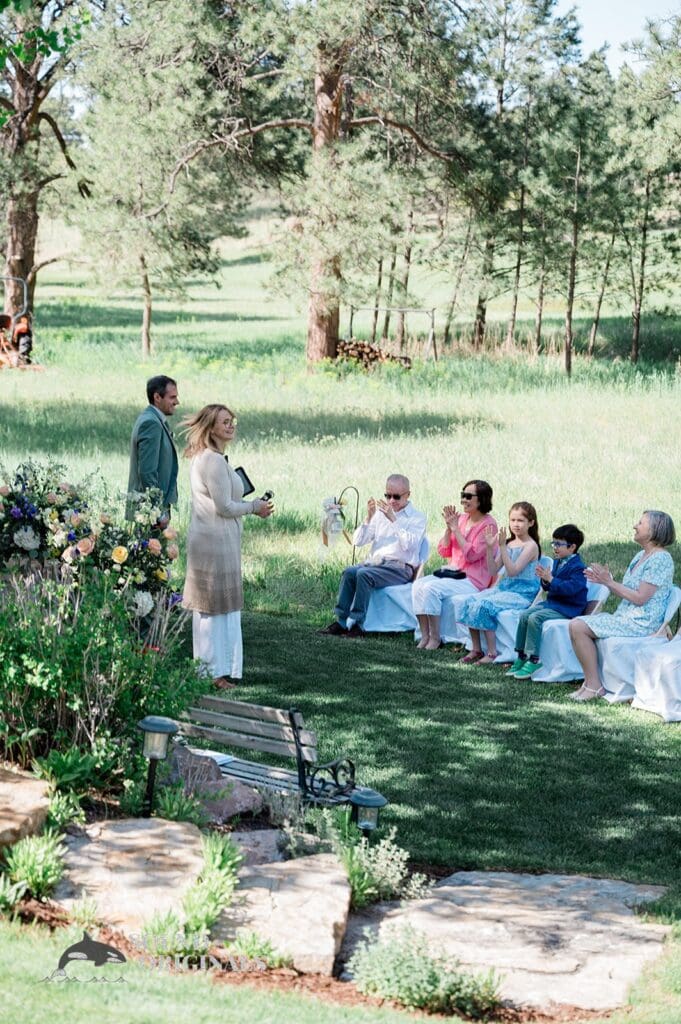 The intimate ceremony at The Red Farmhouse Bed & Breakfast Wedding