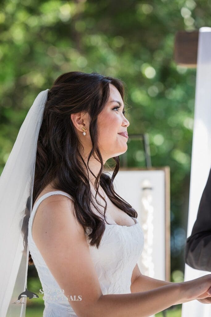 The bride at The Oakley on the Lake Wedding