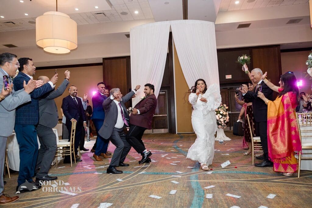 The bride and groom dancing at the Embassy Suites by Hilton Naperville Wedding