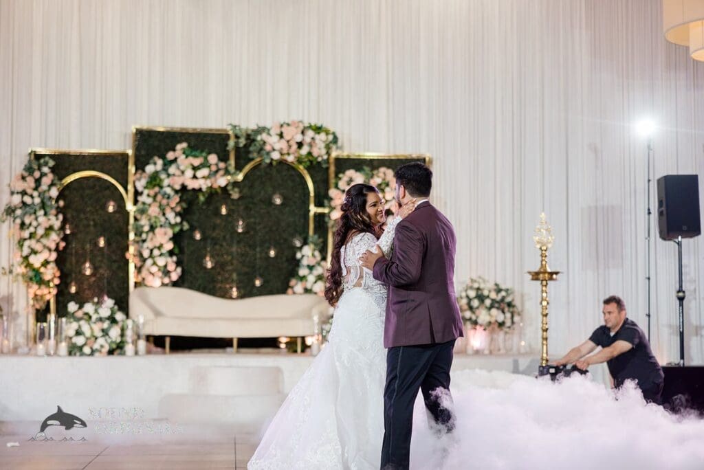 The first dance at the Embassy Suites by Hilton Naperville Wedding