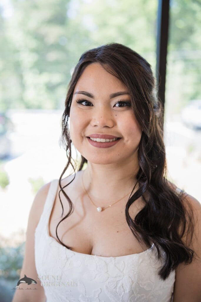 Portrait of the bride at The Oakley on the Lake Wedding
