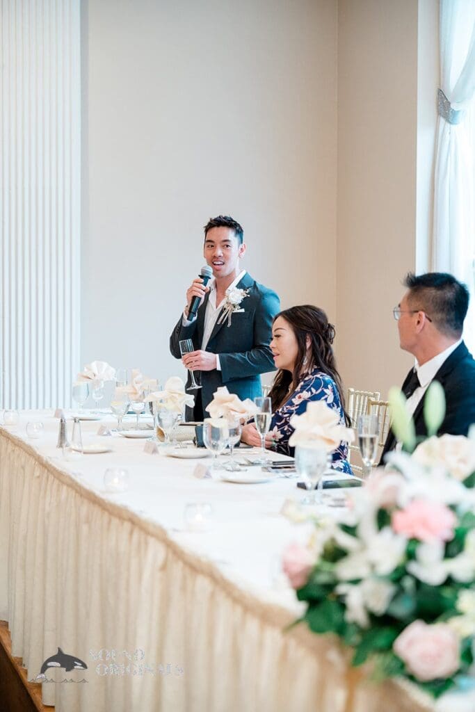 Speeches at The Abbington Distinctive Banquets Wedding reception