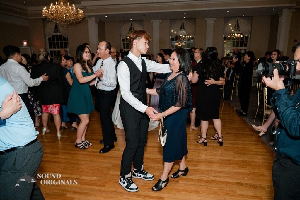 Guests dancing at The Abbington Distinctive Banquets Wedding