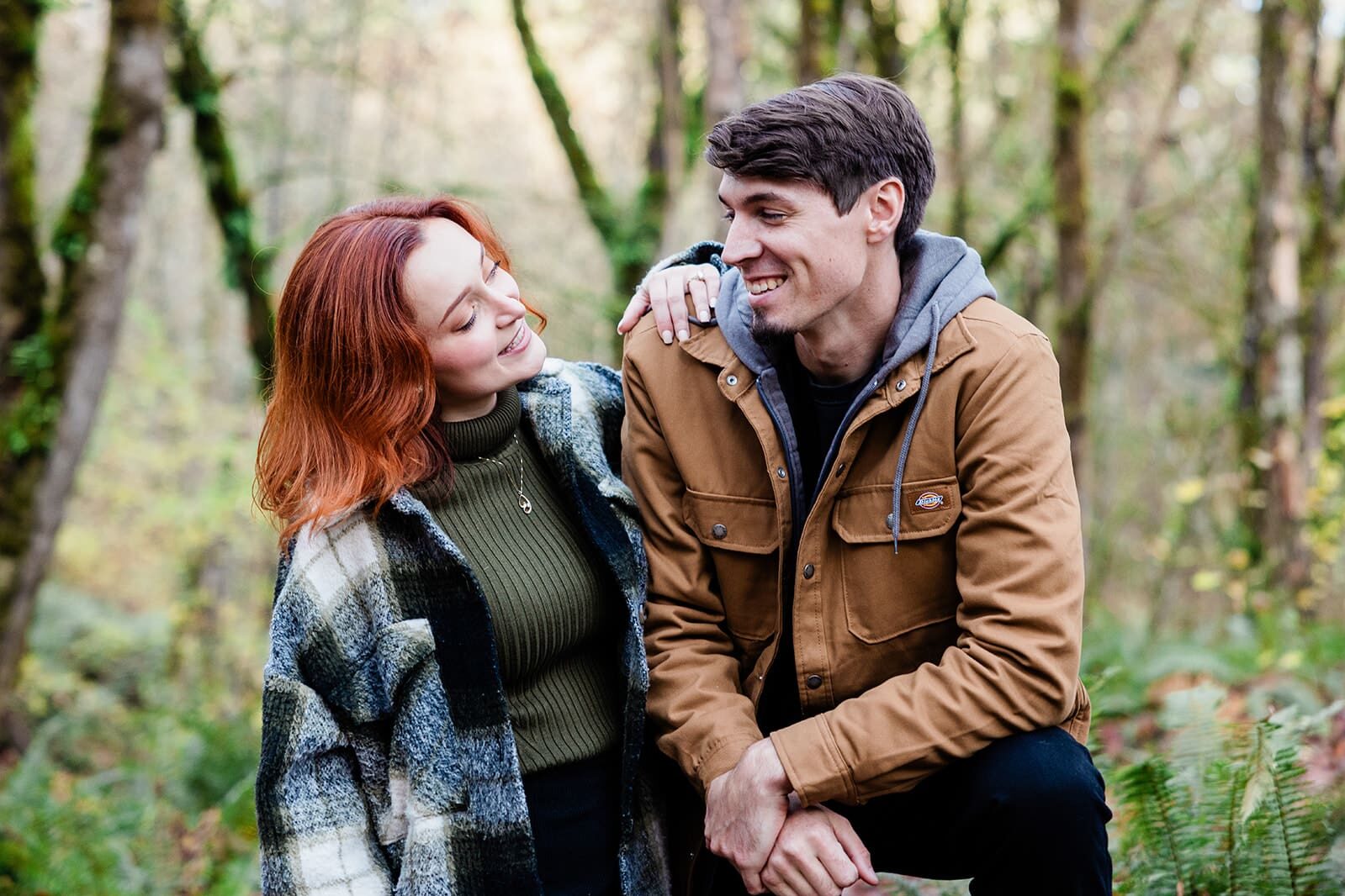 moody portland engagement photography
