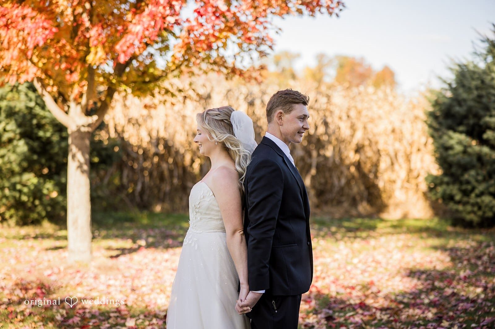 cleveland fall weddings scene with warm autumn colors and seasonal foliage captured by original weddings