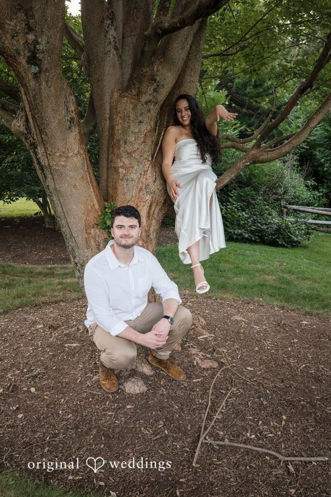 Stamford Bartlett Arboretum & Gardens Engagement // Chloe & Brandon -
