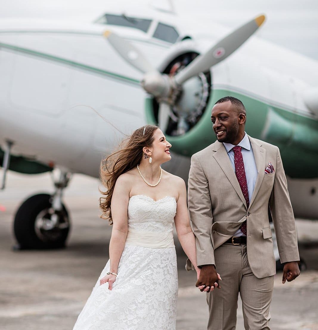 1940s Airport Museum Wedding // Amy & Rotnei -