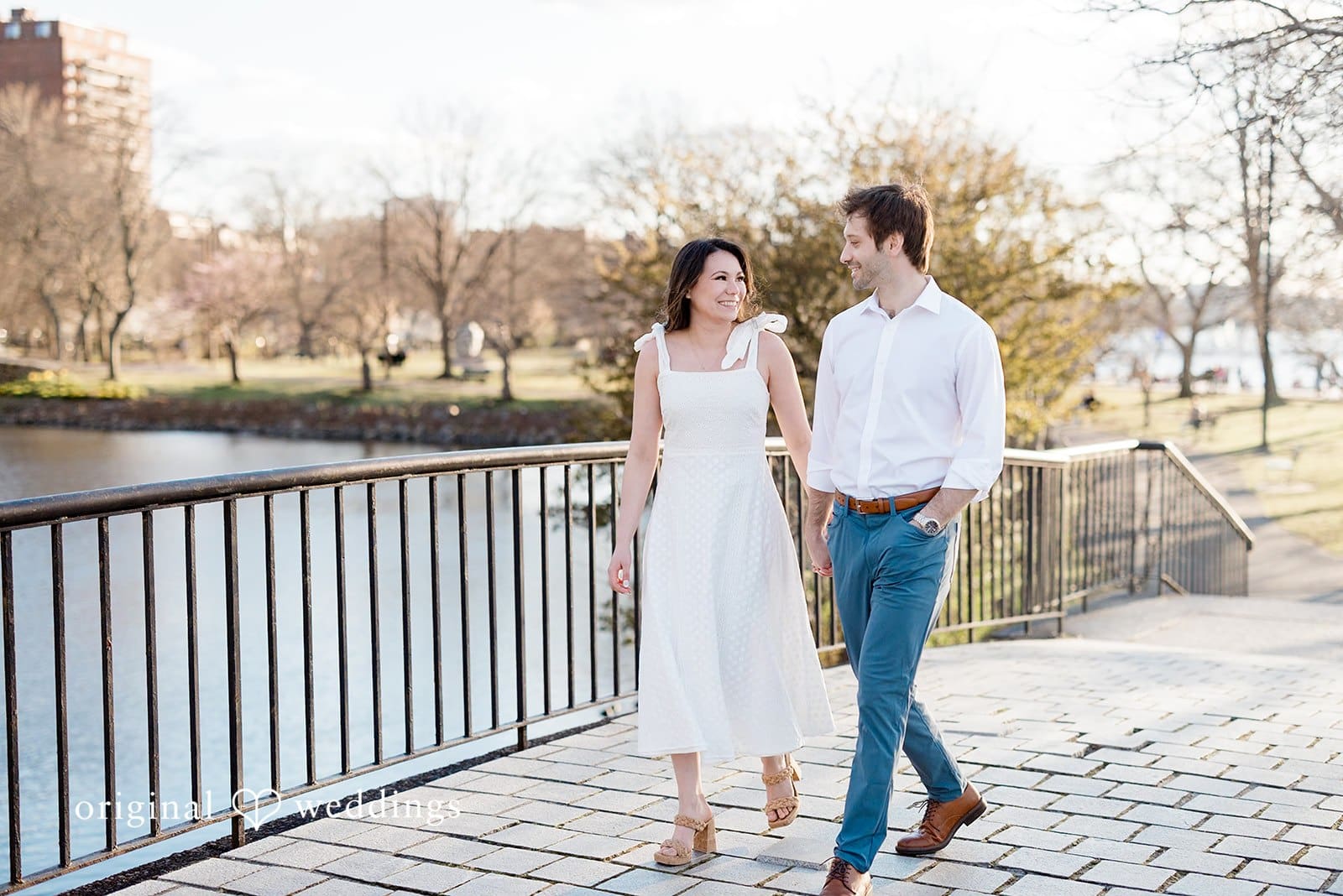 Arthur Fielder footbridge Engagement // June & Matthew -