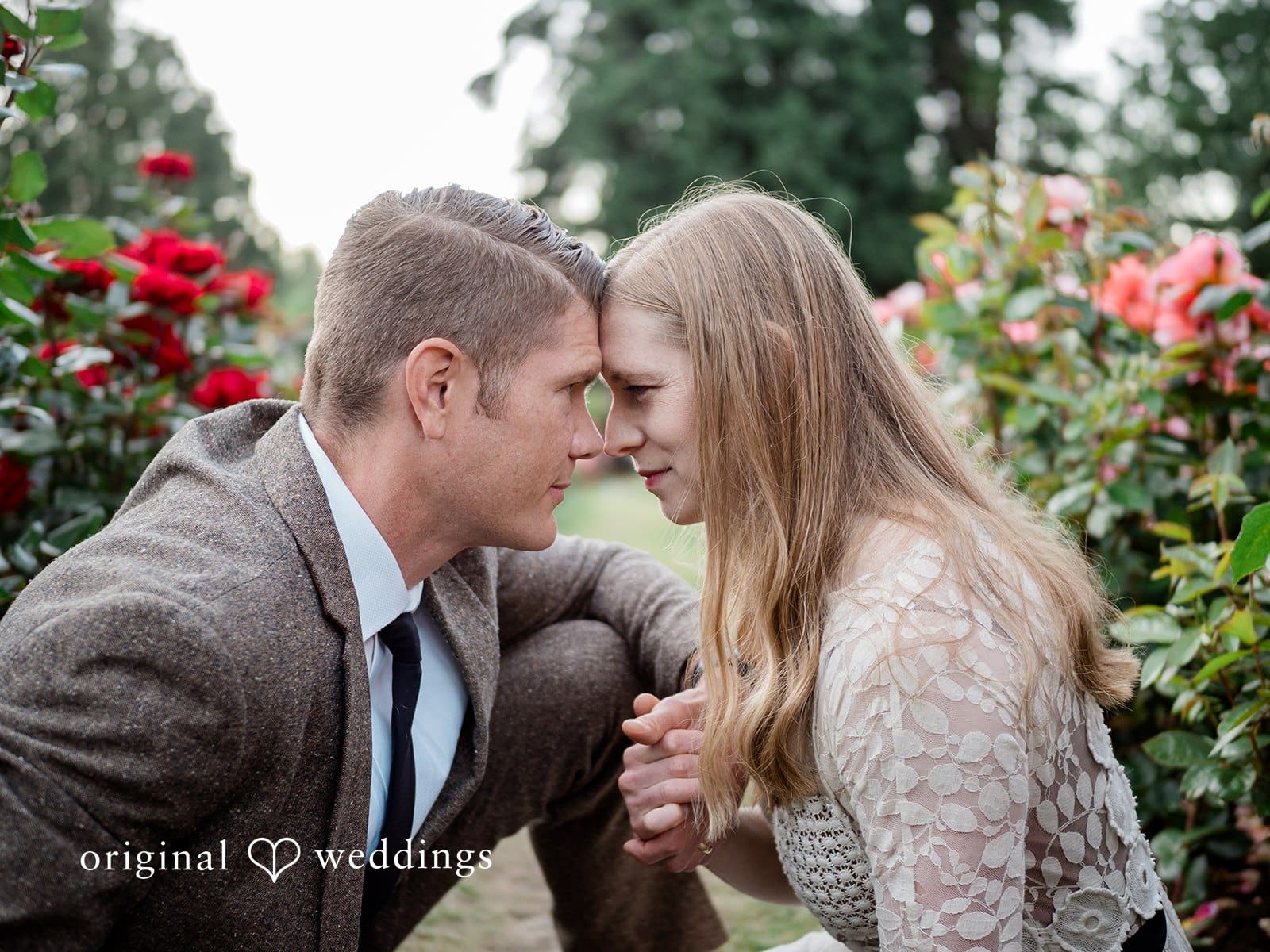 Portland International Rose Garden Engagement // Elizabeth & Daniel -