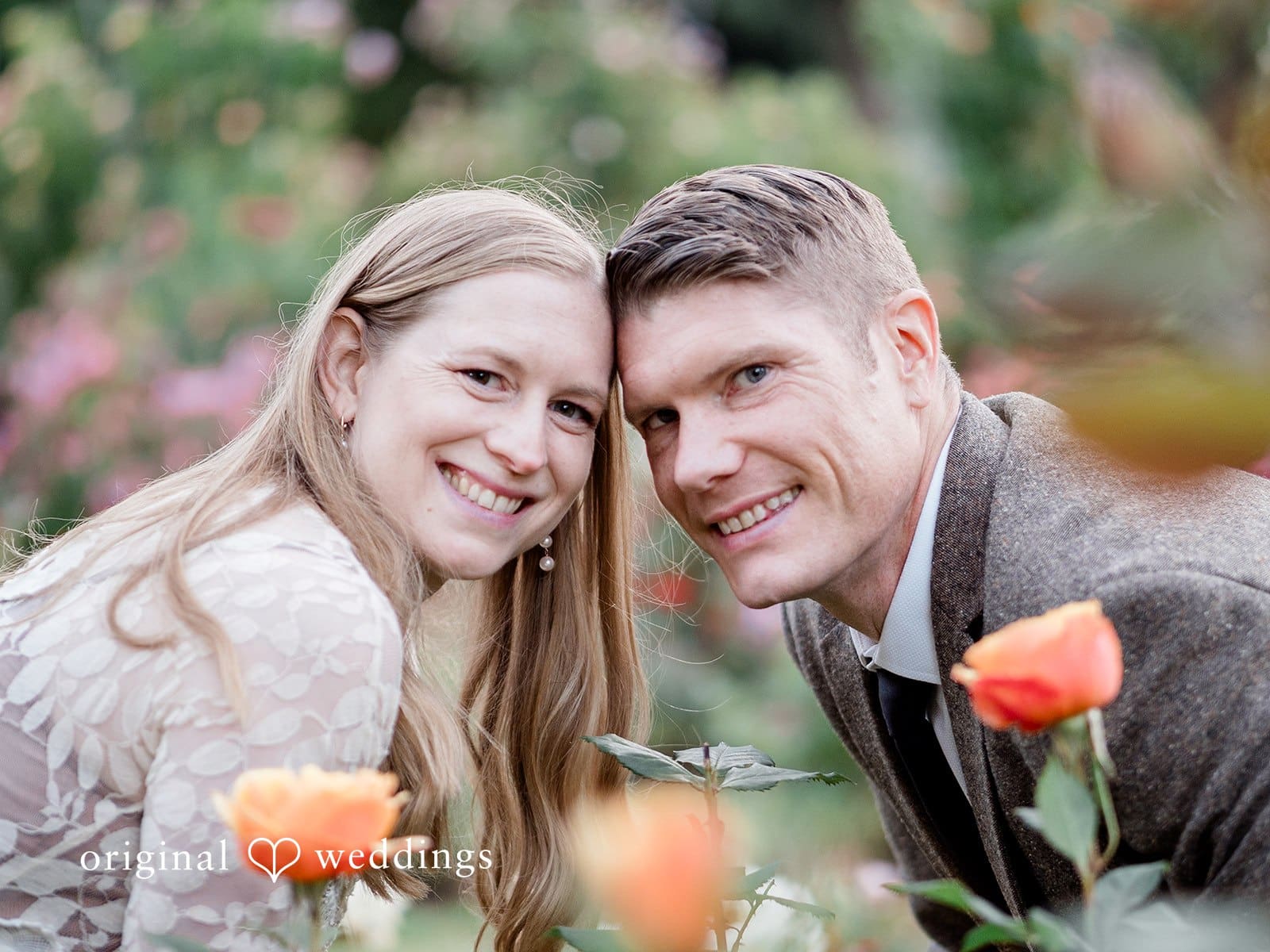 Portland International Rose Garden Engagement // Elizabeth & Daniel -