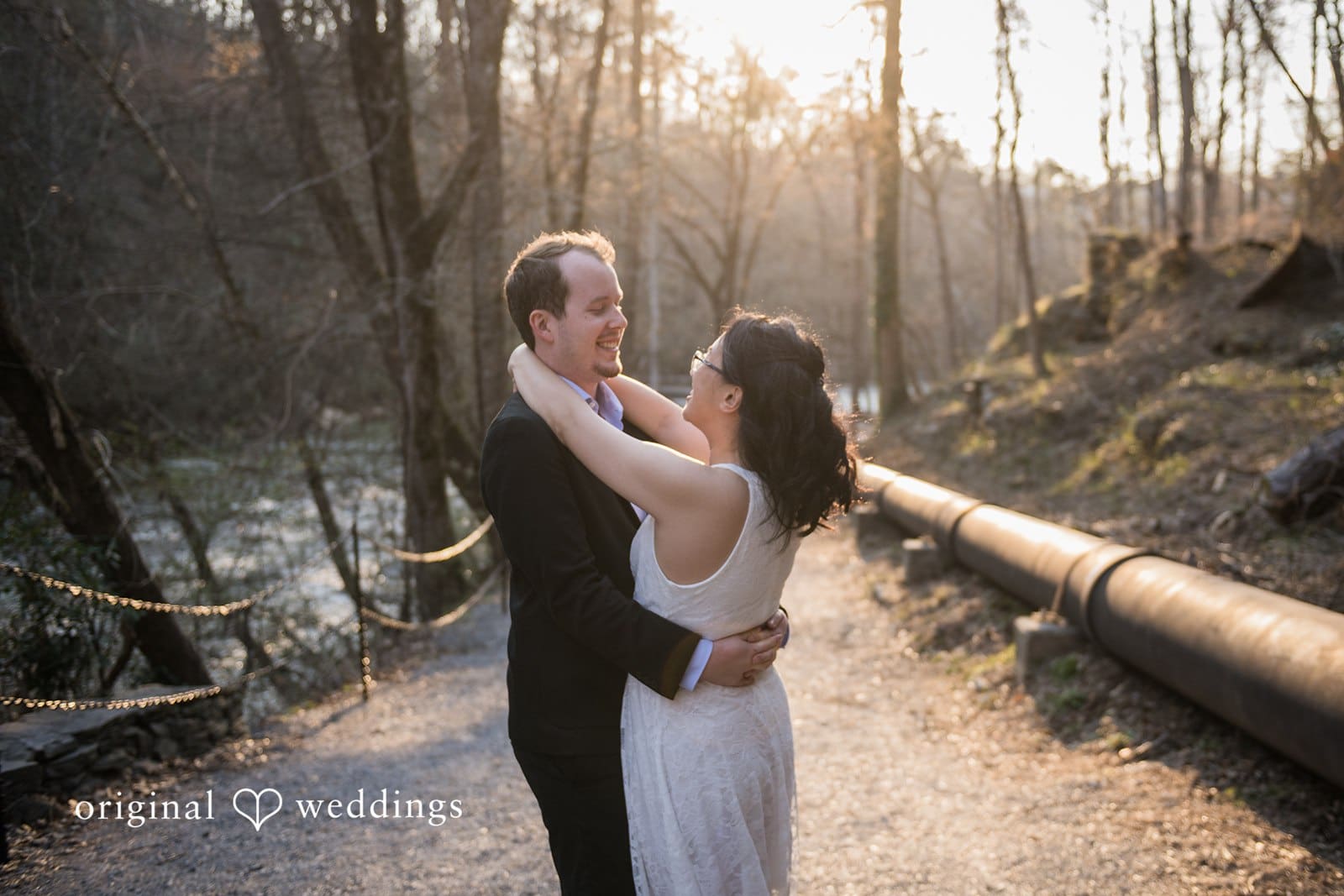 Roswell Mill Waterfall Engagement // Nghi & Christopher -